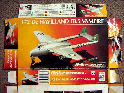 Heller 1/72 DE HAVILLAND Vampire FB.5